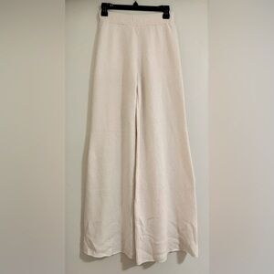 Sincerely Jules Cream Knit Wide Leg Pants Lounge Beach